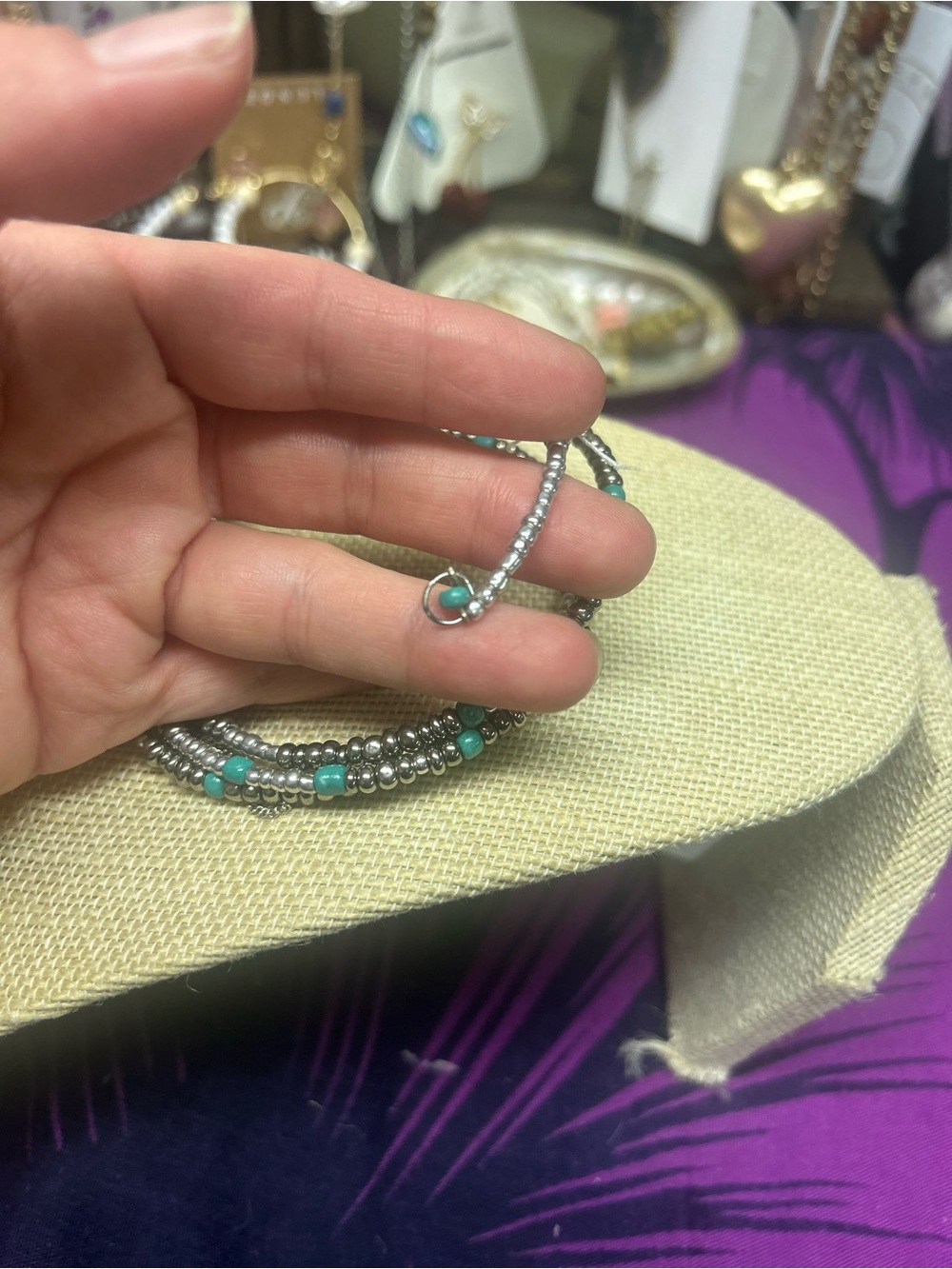 NWOT *flaw* Free People Navajo Inspired Beaded Wrap Bracelet with tassel - Picture 3 of 3